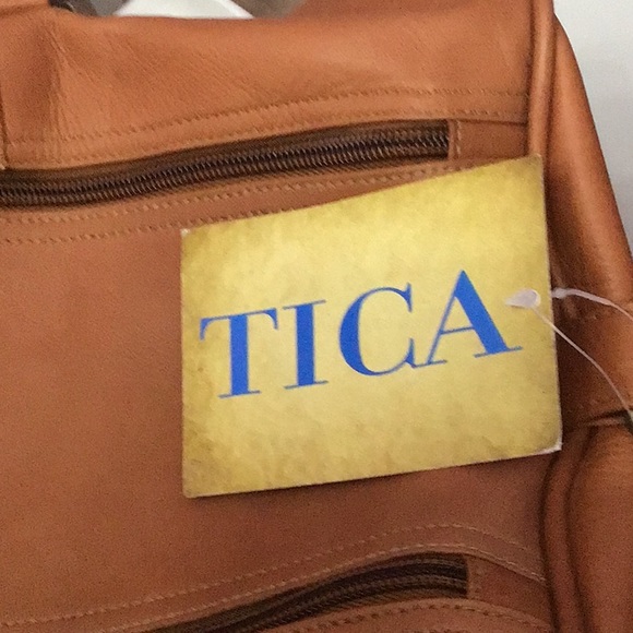 TICA Leather Duffle Bag with Crossbody Strap Large Sport Travel Bag Unisex. - Picture 12 of 16